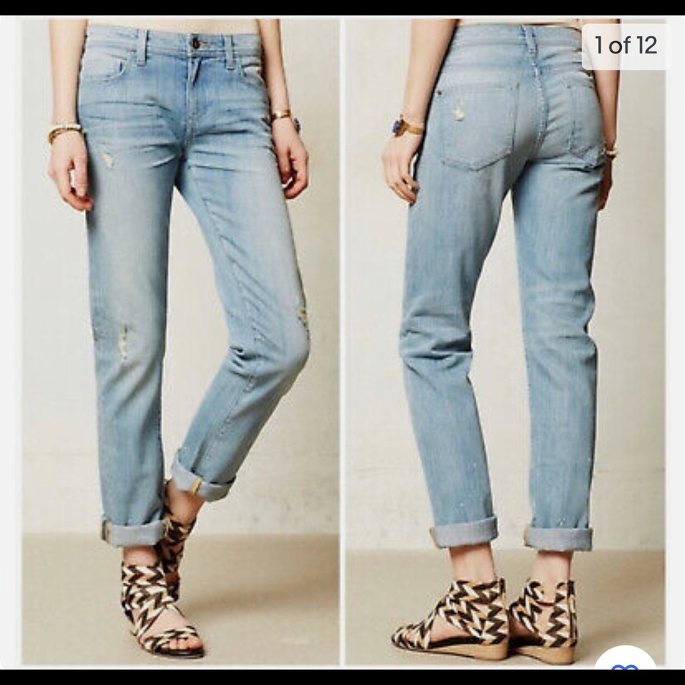 PETITE Anthropologie Pilcro & The Letterpress Relaxed Straight Jeans